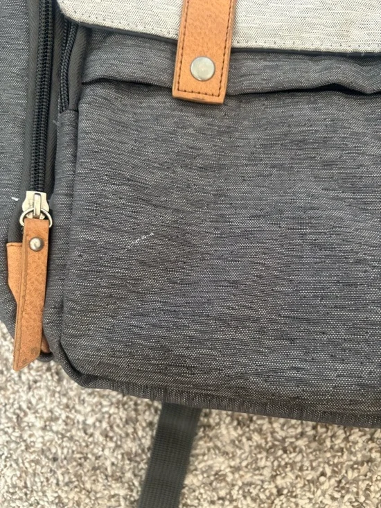 Eddie Bauer Diaper Bag Backpack Gray/Tan - Picture 3 of 9